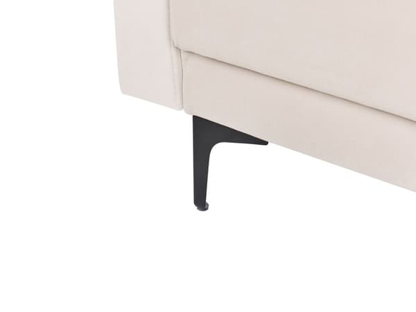 Chaiselong Beige Velour Daybed med Ryglæn Gæsteseng Multifunktionel Chaise med Splitback Sofa Moderne til Stuen med Sovefunktion
