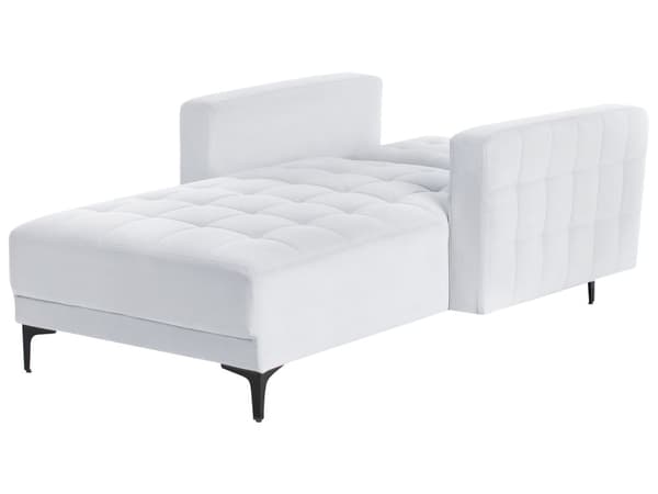 Chaiselong Lysegrå Velour Daybed med Ryglæn Gæsteseng Multifunktionel Chaise med Splitback Sofa Moderne til Stuen med Sovefunktion