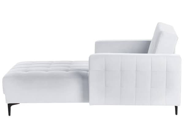 Chaiselong Lysegrå Velour Daybed med Ryglæn Gæsteseng Multifunktionel Chaise med Splitback Sofa Moderne til Stuen med Sovefunktion