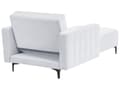 Miniatyrbillede 7 af 9: Chaiselong Lysegrå Velour Daybed med Ryglæn Gæsteseng Multifunktionel Chaise med Splitback Sofa Moderne til Stuen med Sovefunktion
