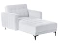 Miniatyrbillede 1 af 9: Chaiselong Lysegrå Velour Daybed med Ryglæn Gæsteseng Multifunktionel Chaise med Splitback Sofa Moderne til Stuen med Sovefunktion
