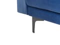 Miniatyrbillede 8 af 9: Chaiselong Blå Velour Daybed med Ryglæn Gæsteseng Multifunktionel Chaise med Splitback Sofa Moderne til Stuen med Sovefunktion