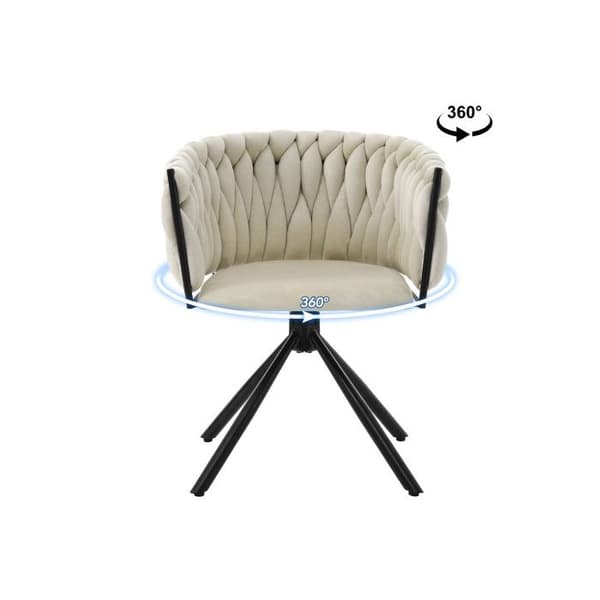 Sittmöbel i sammet, enkel och ljus salong, fyra metallben, beige