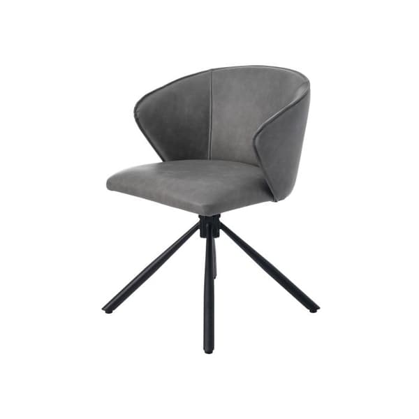 Pivotant, Material PU, Set med 2, Modern och diskret, Matstol, Grå