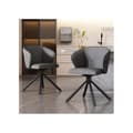 Miniatyrbild 1 av 6: Pivotant, Material PU, Set med 2, Modern och diskret, Matstol, Grå