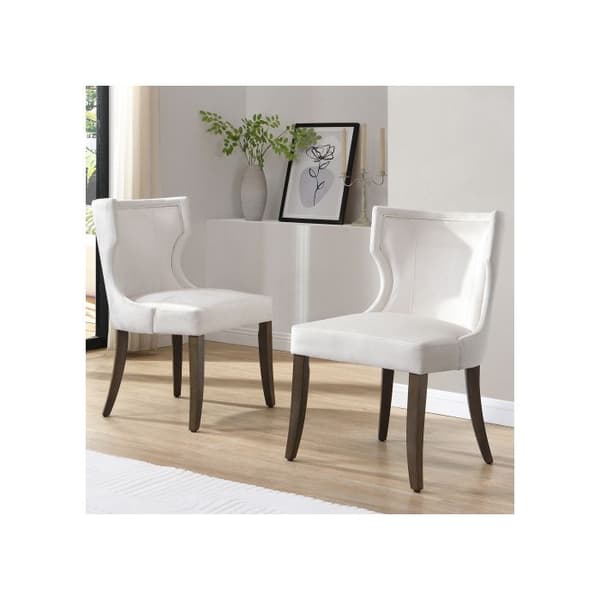 Sittdynor i sammet, set med 6, med massiva träben och tjocka kuddar, beige