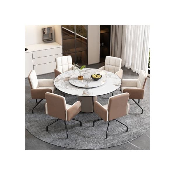 Velourmatstol, matchande stolar, 1 styck, kvadratisk struktur lounge stol, beige