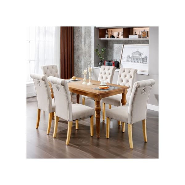 Möbler i sammet, uppsättning om 4, med ekben, beige