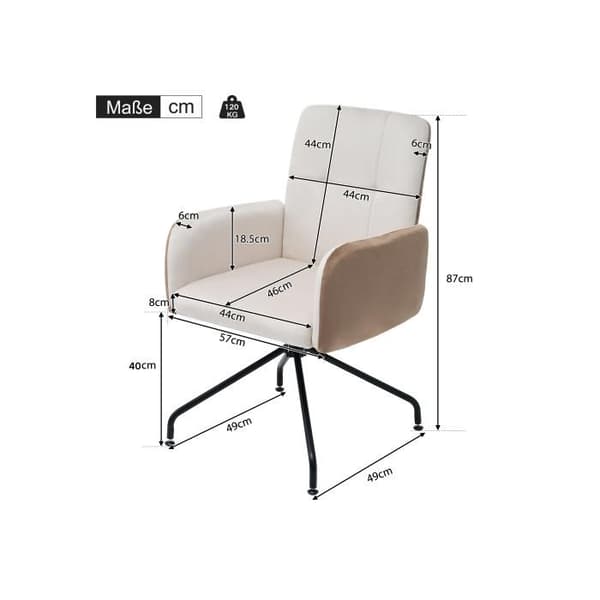 Matsalsstol i sammet, matchande stolar, set om 2, fyrkantig ram loungesoffa, beige