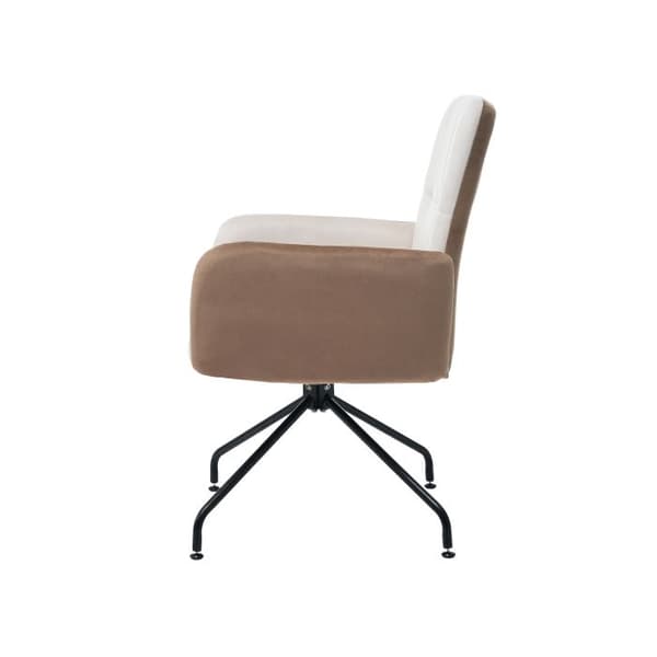Matsalsstol i sammet, matchande stolar, set om 2, fyrkantig ram loungesoffa, beige