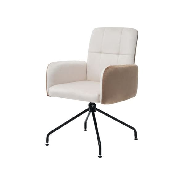 Matsalsstol i sammet, matchande stolar, set om 2, fyrkantig ram loungesoffa, beige