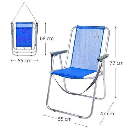 Chaise Fixe - Aktive - 62606 - Aluminium - 1 plats - Marinblå - Trädgård