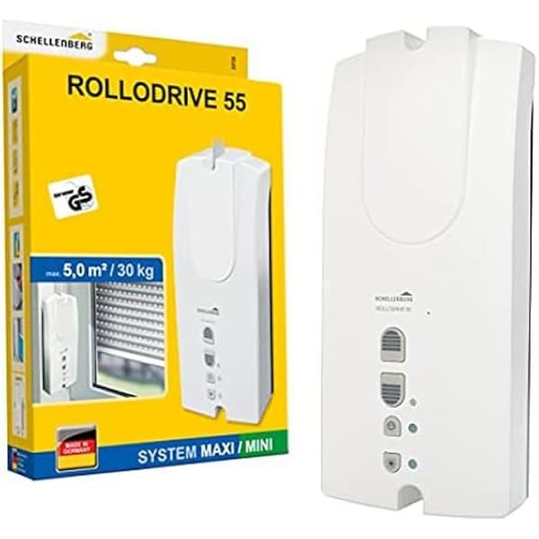Schellenberg 22725 Rollodrive 55 Elektrisk bandupprullare för rulljalusi, dragkraft 30 kg, upp till 5 m², för