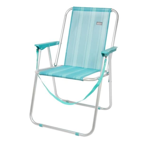 Aktive Beach Folding Aluminium Beach Stol - Medelhavet - Blå - Fällbar
