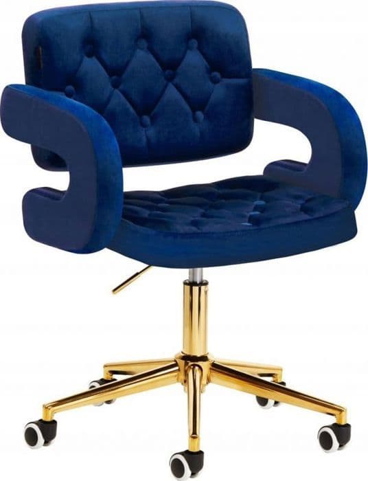 Chaise Activeshop 4Rico svängbar stol QS-OF213G i marinblå sammet