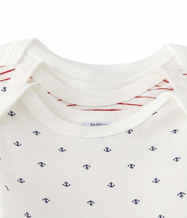 Liten båt - 25956-00 -, Baby Boy Bodysuit (set med 3), Multicolor (00), 67 cm (Tillverkarens storlek: 6m/67cm)