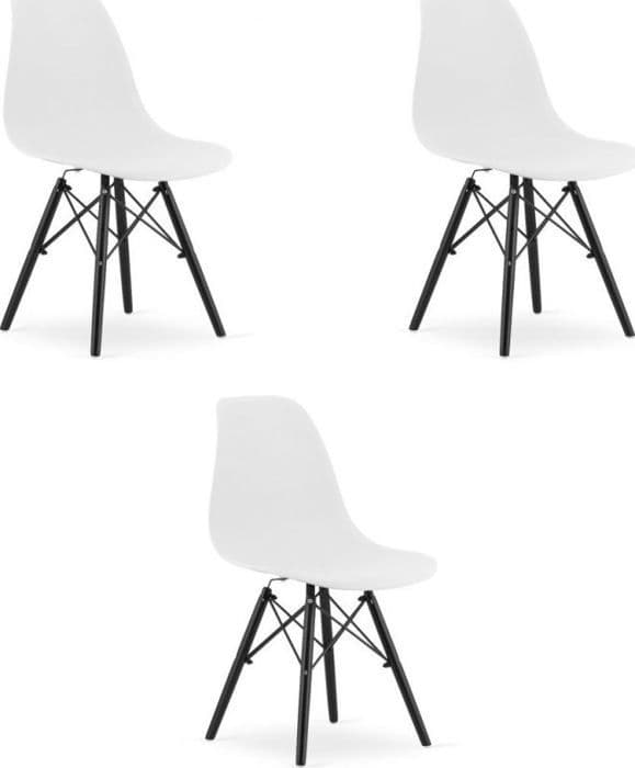 Chaise Leobert - modell35893-OSAKA-TOLX18 - Chaise OSAKA vit / svarta ben x 3