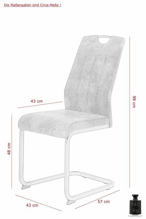 Apollo Chair - 811775 - Christina II Matstol, Vintage Anthrazit, 58x43x98