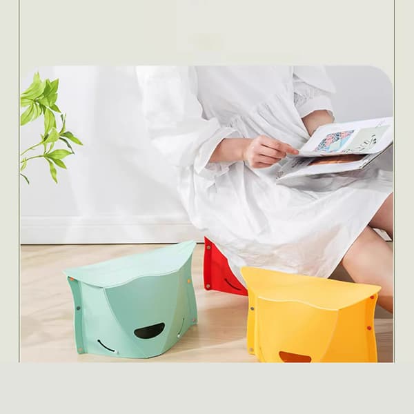 INF Bærbar sammenleggbar krakk - Håndholdt design Gul
