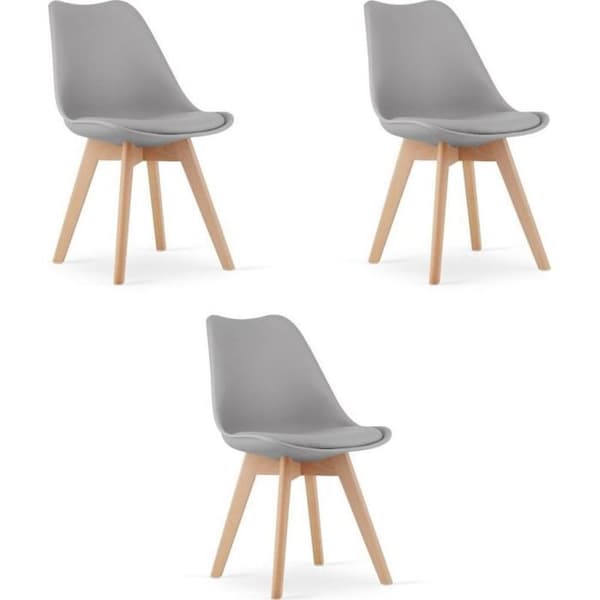 Chaise Leobert - modell33173-MARK-ATTY16 - Chaise Léobert MARK Grå x 3