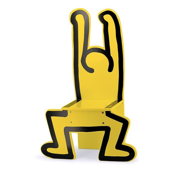 Trästol - VILAC - Keith Haring gul - Samtida - Design - Barn