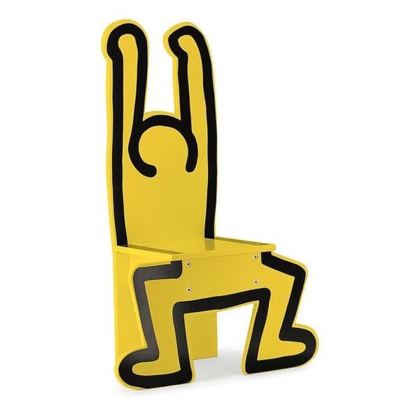 Trästol - VILAC - Keith Haring gul - Samtida - Design - Barn