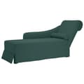 Miniatyrbild 1 av 2: Schäslong med bolster och höger armstöd mörkgrön sammet