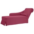 Miniatyrbild 1 av 2: Schäslong med bolster och höger armstöd vinröd sammet