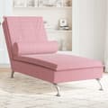 Miniatyrbild 1 av 2: Massageschäslong med bolster rosa sammet