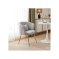 Miniatyrbild 2 av 6: Chaise longue, badstol, bekväm stoppad stol med blomblad ryggstöd, metallben i guld och fjärilskuddar