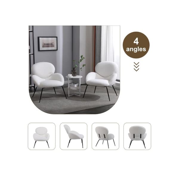 Modern soffa, soffa för vardagsrum och sovrum (vit)