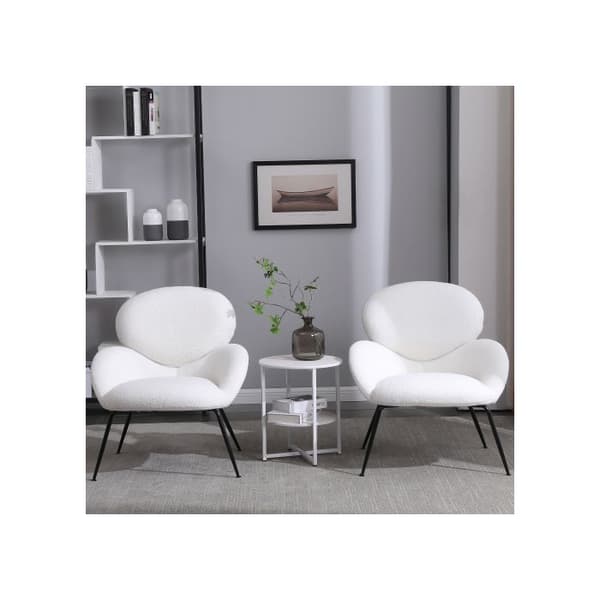 Modern soffa, soffa för vardagsrum och sovrum (vit)