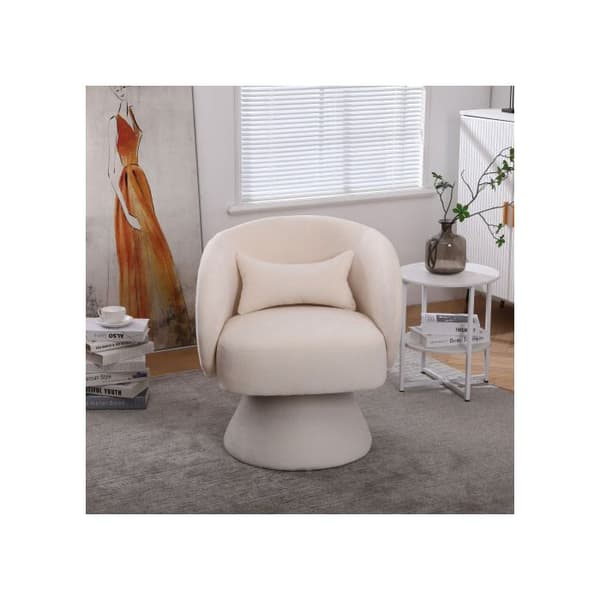 Samtida chaise longue för vardagsrummet och sovrummet, polyesterstoff för en mjuk och bekväm sittplats (beige)