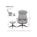 Miniatyrbild 5 av 6: Justerbar chaise longue i grått (med fotstöd), höjd 107 cm, sitsbredd 50 cm, sitsdjup 51 cm