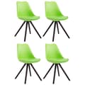 Miniatyrbild 1 av 3: Matsalstolar Toulouse i konstläder - CLP - 4-pack - Skandinavisk design - Grön