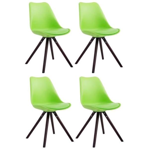 Matsalstolar Toulouse i konstläder - CLP - 4-pack - Skandinavisk design - Grön