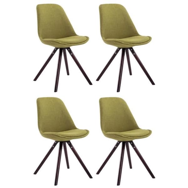 Matsalsstolar Toulouse - CLP - Set om 4 - Grön - Skandinavisk design - Ben i trä
