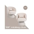 Miniatyrbild 2 av 5: Samtida chaise longue för vardagsrummet och sovrummet, polyesterstoff för en mjuk och bekväm sittplats (beige)