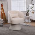 Miniatyrbild 1 av 5: Samtida chaise longue för vardagsrummet och sovrummet, polyesterstoff för en mjuk och bekväm sittplats (beige)