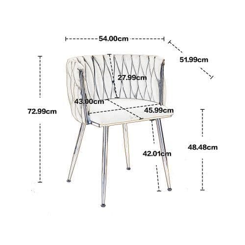 Matstolar Sidostol Sammets Sidostol med järnmetallben 2PC-SET,Svart