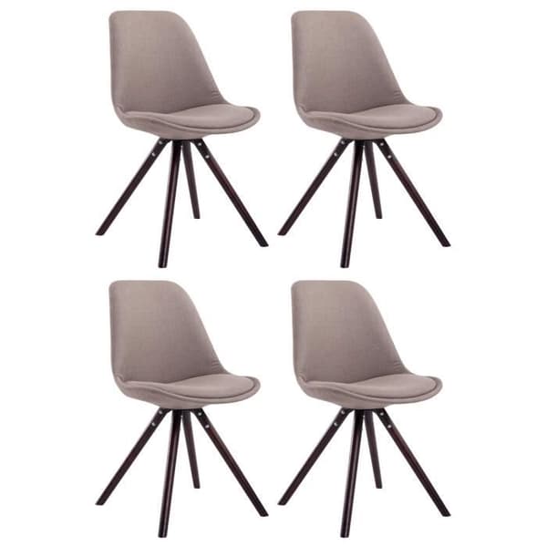 Matstolar Toulouse i tyg - CLP - 4-pack - Skandinavisk design - Taupe-Cappuccino