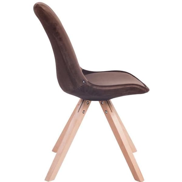 Set med 4 Matstolar - CLP - Toulouse i Sammet - Massivt Trä - Skandinavisk Design