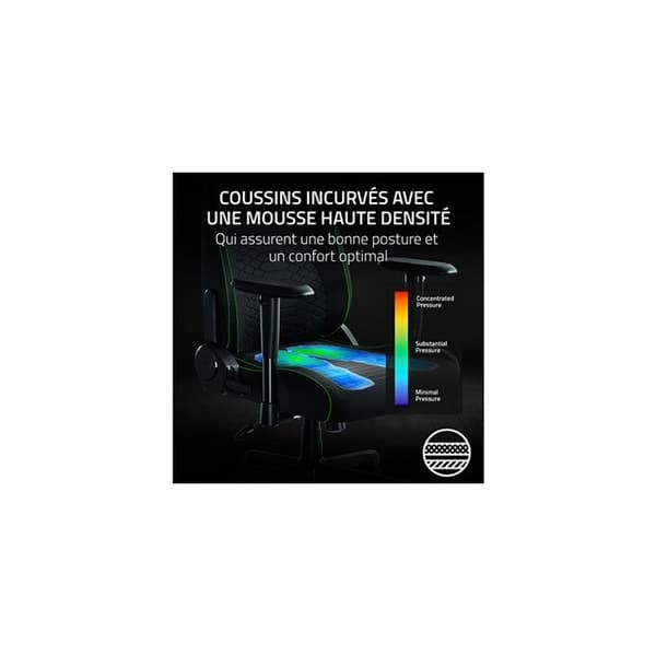 Spelstol - RAZER - Iskur V2 X - Inbyggt ländryggsstöd - 2D-armstöd - Lutning 152°