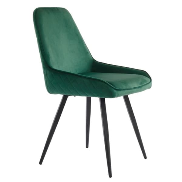 Matsalsstol med ryggstöd (2 stycken) Ergonomisk stol, metallben, mörkgrön