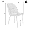Miniatyrbild 5 av 6: Matsalsstol med ryggstöd (2 stycken) Ergonomisk stol, metallben, svart