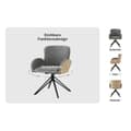 Miniatyrbild 5 av 5: Högkvalitativ sammet (6 stycken) svarta metallben, ergonomisk stol, fåtölj, 360 graders snurrstol