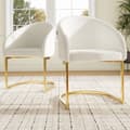 Miniatyrbild 1 av 5: Sittsoffa (2 delar) Ergonomisk stol, stol med järnfötter Silver, Beige