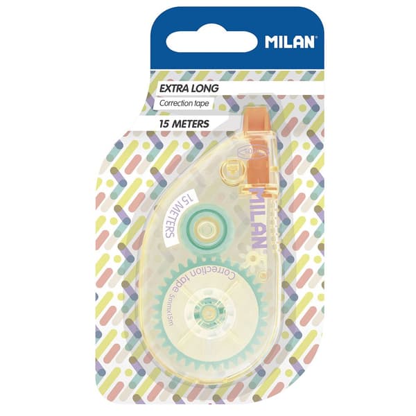 Milan Udstillingsboks 12 5 Mm X 15 M Pakker 5 Mm X 15 M Korrektionstape New Look-serien Transparent