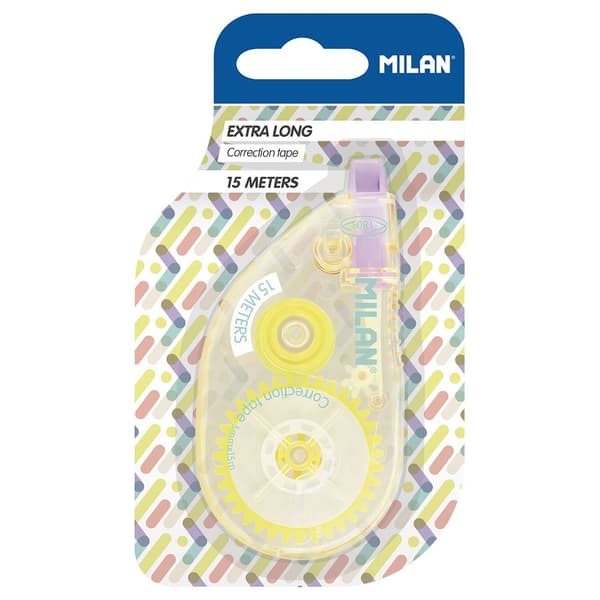 Milan Udstillingsboks 12 5 Mm X 15 M Pakker 5 Mm X 15 M Korrektionstape New Look-serien Transparent