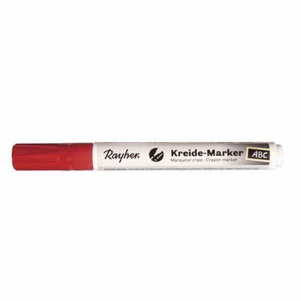 Kritmarker - Rayher - Röd - Biseparerad spets - Linjer 2-6 mm - Släta ytor